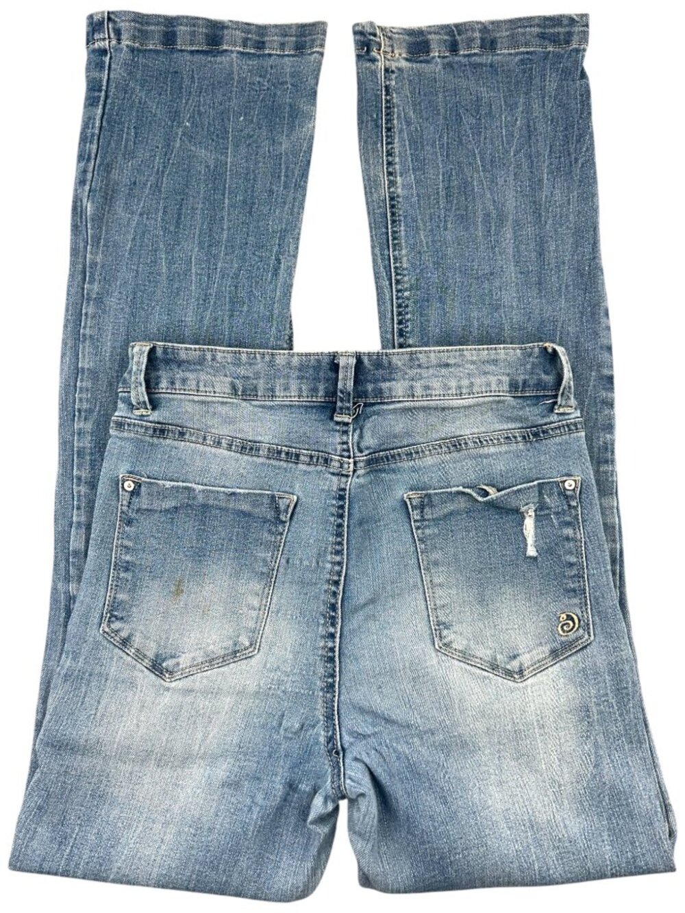 Indigo Rein Distressed Boho Flare Jeans